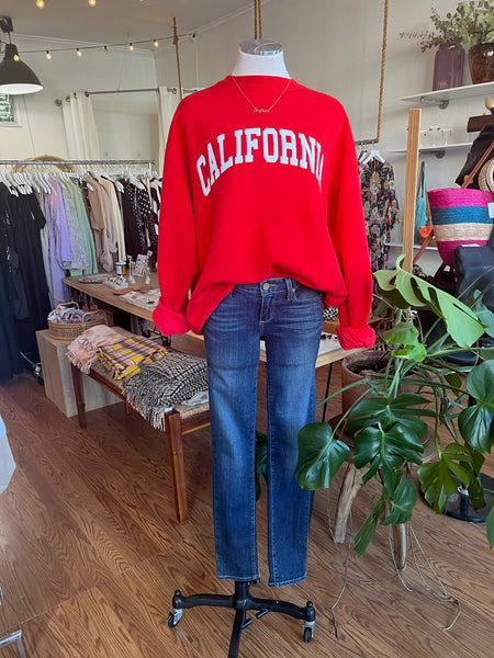 RED California Dreamin Crew Neck Sweatshirt MAKE Collectives