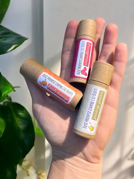 JUST HONEST Living Vegan Lip Balm – Plastic-Free + Compostable