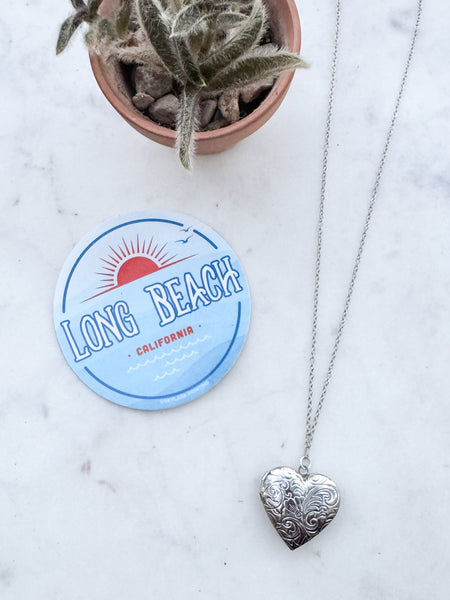 Long Beach California Sunset Sticker