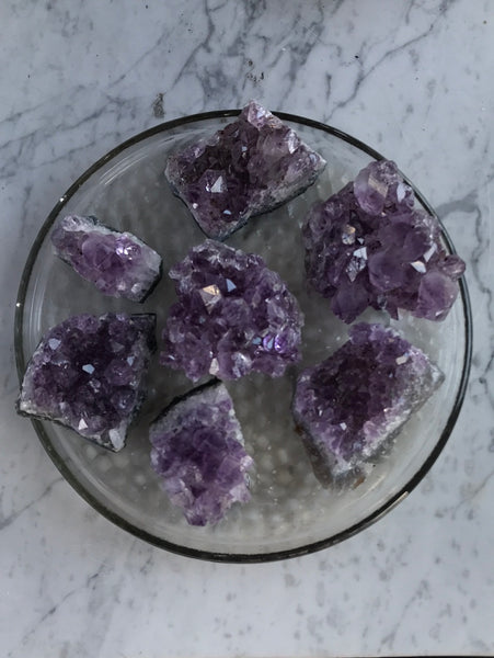 Amethyst Cluster Crystal Stone Plates