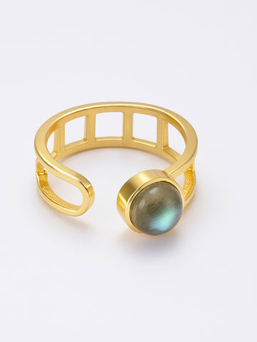 Labradorite Bar Wrap Ring