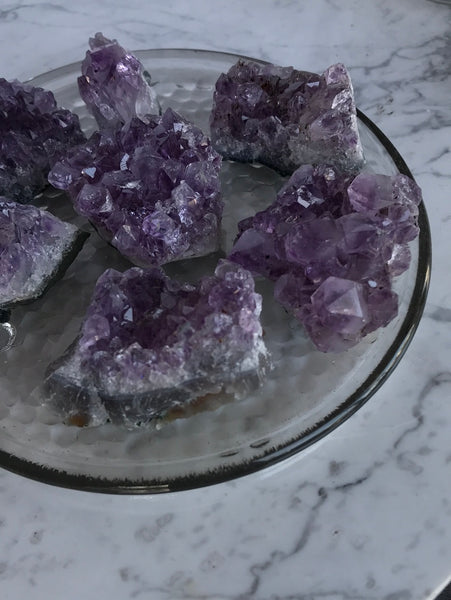 Amethyst Cluster Crystal Stone Plates