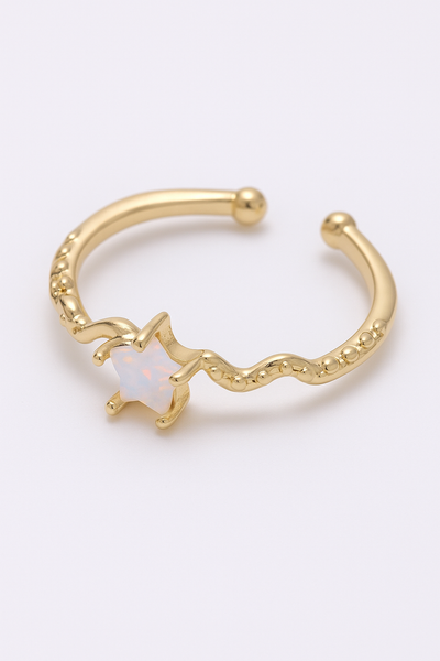 Opal Curvy Band Ring