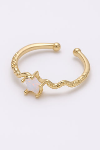 Opal Curvy Band Ring