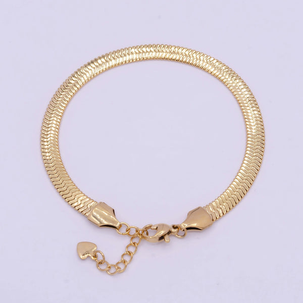 Stainless Steel Herringbone Chain Bracelet