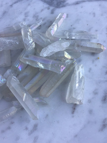 Mini Angel Aura Polished Point Quartz