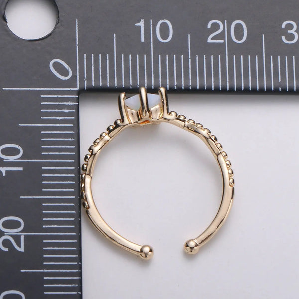 Opal Curvy Band Ring