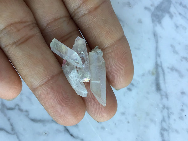 Mini Angel Aura Polished Point Quartz