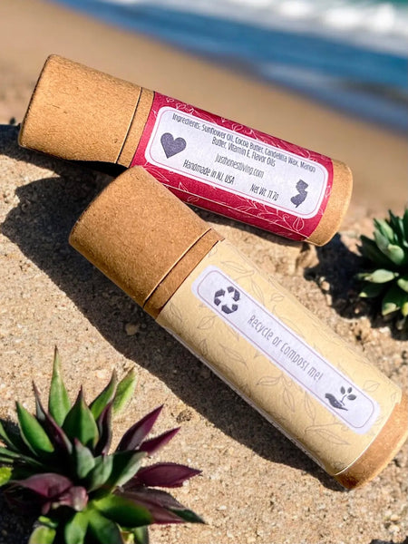 JUST HONEST Living Vegan Lip Balm – Plastic-Free + Compostable