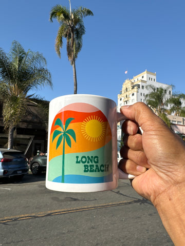 Rock Scissor Paper Long Beach Tropical Mug