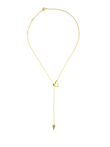 Heart and Arrow Adjustable Lariat Necklace