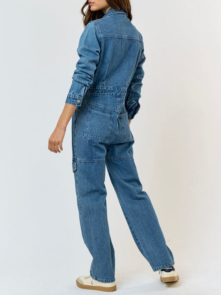 Denim Utility Jumpsuit