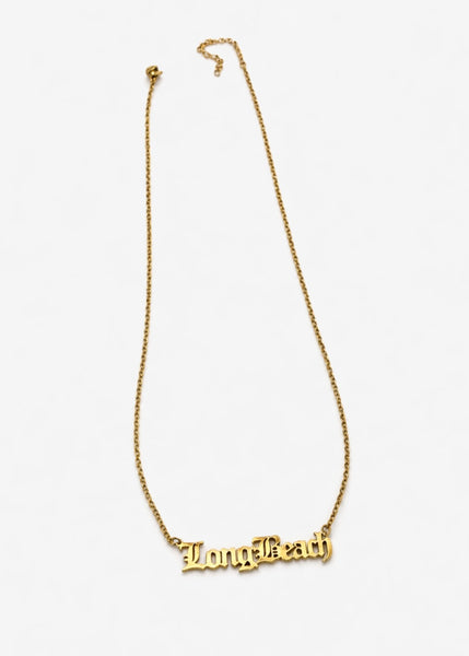 Long Beach Nameplate Necklace