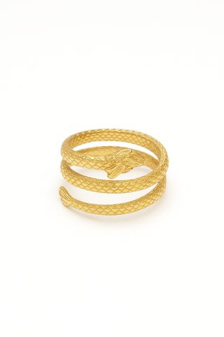 Gold Dragon Triple Wrap Ring