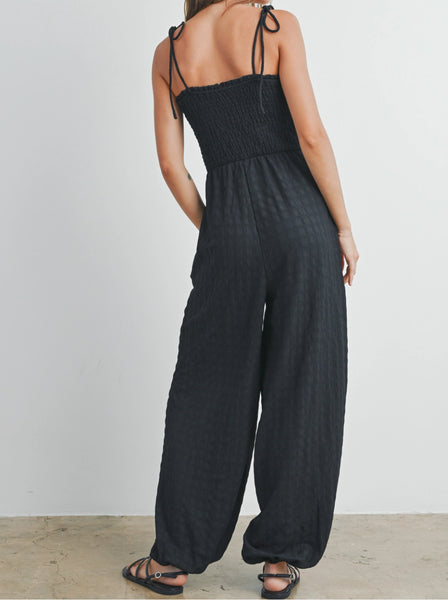 Strapless Smocked Jumpsuit