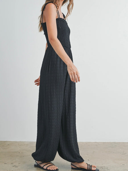 Strapless Smocked Jumpsuit