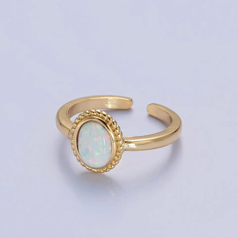 Dainty Opal Stone Ring