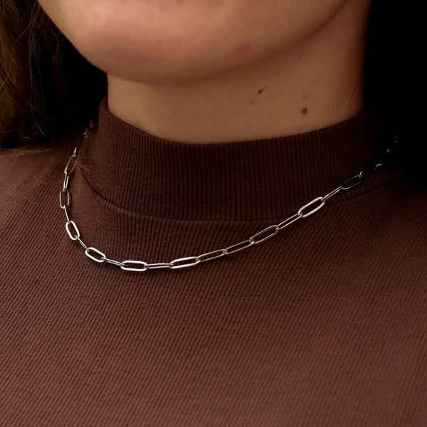 Paperclip Chain Layering Necklace