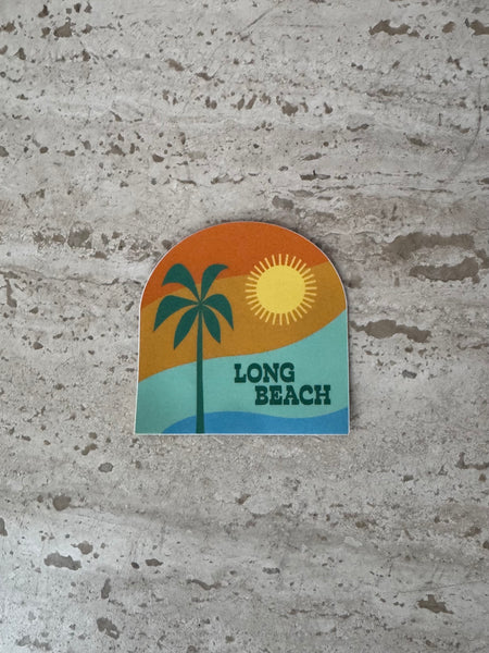 Rock Scissor Paper Long Beach Vinyl Sticker