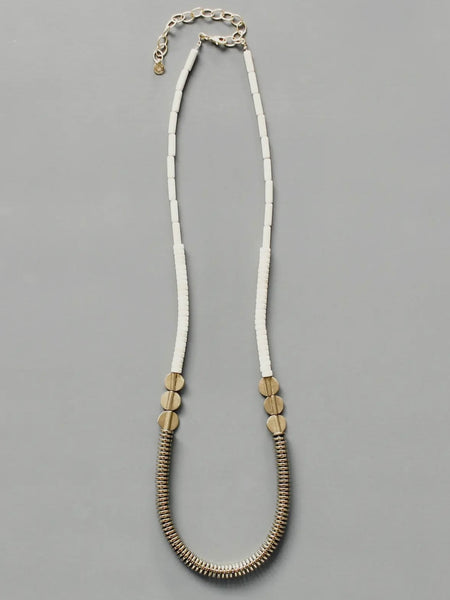 Handcrafted Gold Hematite Disc Necklace