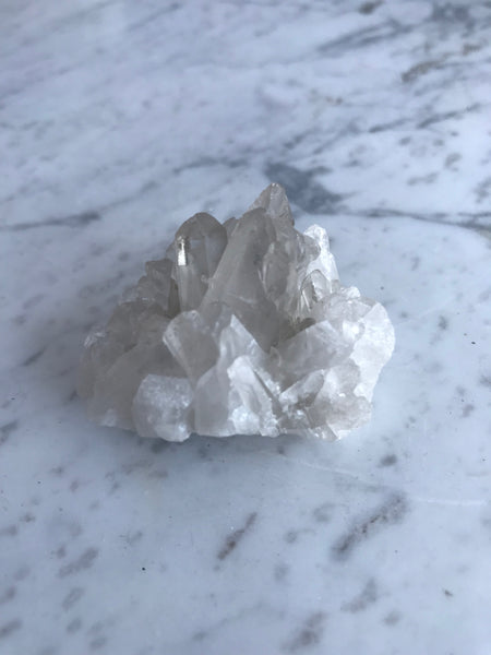 Clear Quartz Point Crystal Stone Cluster