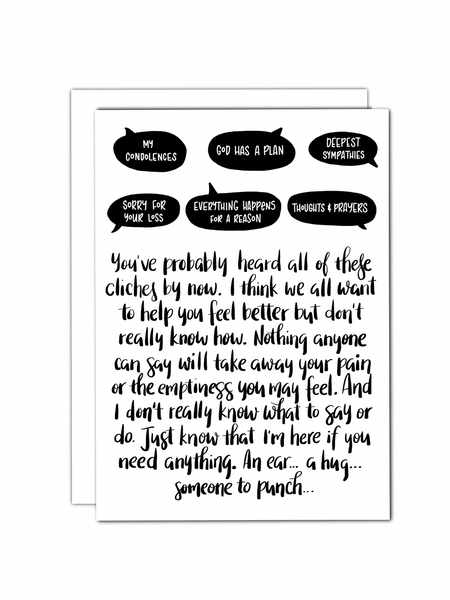 Condolence Sympathy Greeting Card