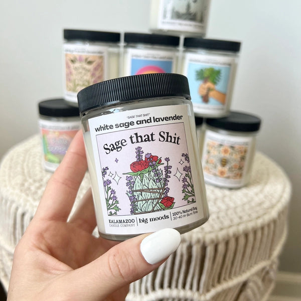 Sage That Shit" White Sage & Lavender Soy Candle