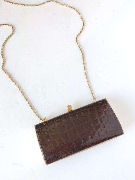 Croc Boxy Clutch Crossbody Bag