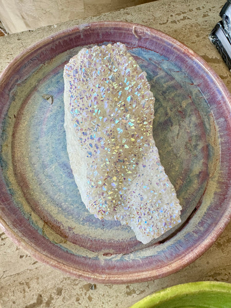 Angel Aura Cluster Crystal Stone Plates