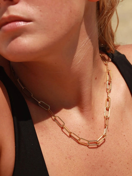 Paperclip Chain Layering Necklace
