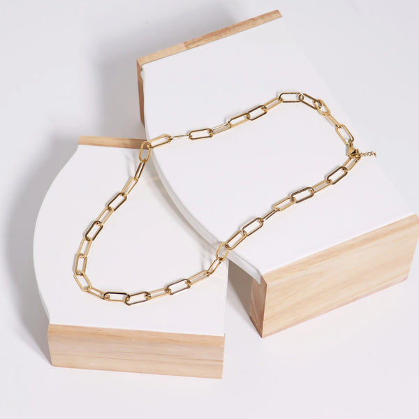 Paperclip Chain Layering Necklace