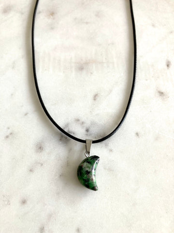 Luna Crescent Moon Pendant Necklace