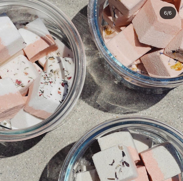 Handcrafted Clay Bath Fizzies and Shower Steamer Small Cube