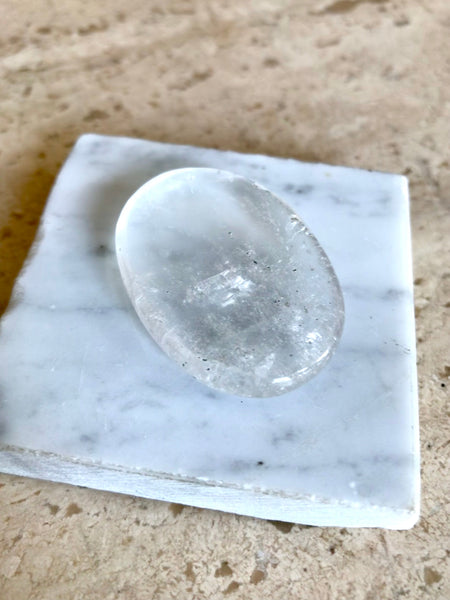 Clear Quartz Worry Crystal Stone