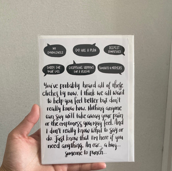 Condolence Sympathy Greeting Card