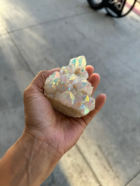 Angel Aura Cluster Crystal Stone Plates