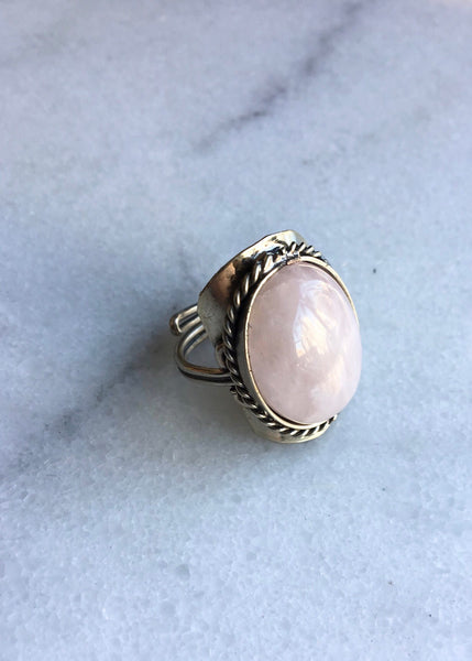 Gaby Rose Quartz Stone Ring