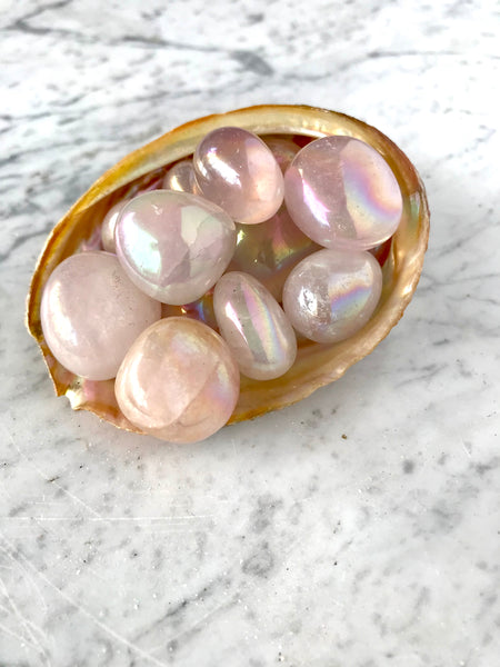 Aura Rose Quartz Crystal Stone
