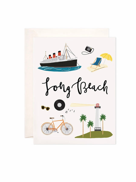 Bloomwolf Studio Long Beach Greeting Card