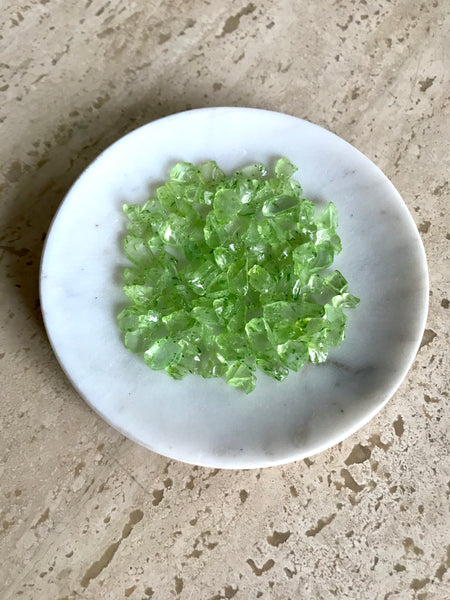 Terrarium Green Colored Fire Glass Gems Chips