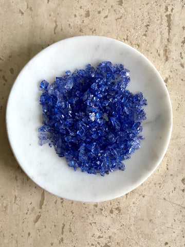 Terrarium Blue Colored Fire Glass Gems Chips