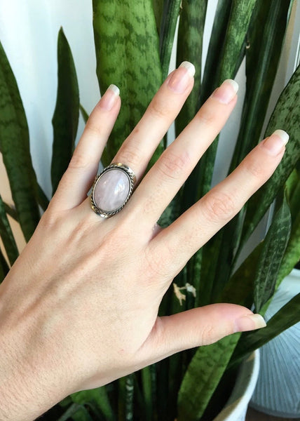 Gaby Rose Quartz Stone Ring