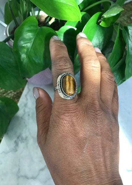 Gaby Tiger Eye Stone Ring