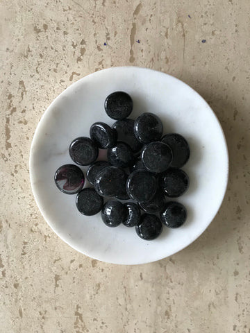 Terrarium Black Polished Glass Gems