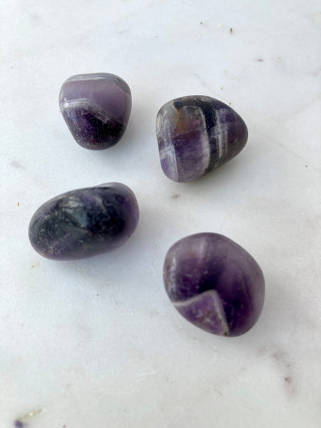 Banded or Chevron Amethyst Crystal Stone