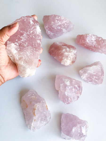 Rose Quartz Large Crystal Stone