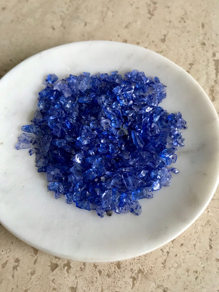 Terrarium Blue Colored Fire Glass Gems Chips