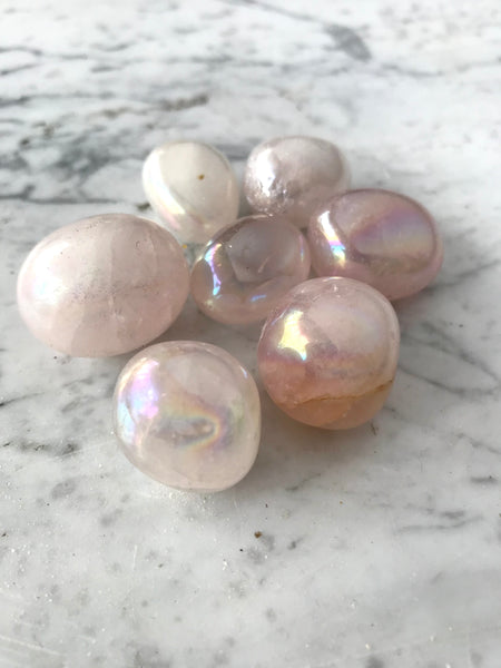 Aura Rose Quartz Crystal Stone