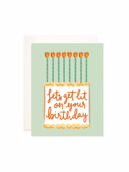Bloomwolf Studio Lit Birthday Greeting Card