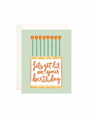 Bloomwolf Studio Lit Birthday Greeting Card